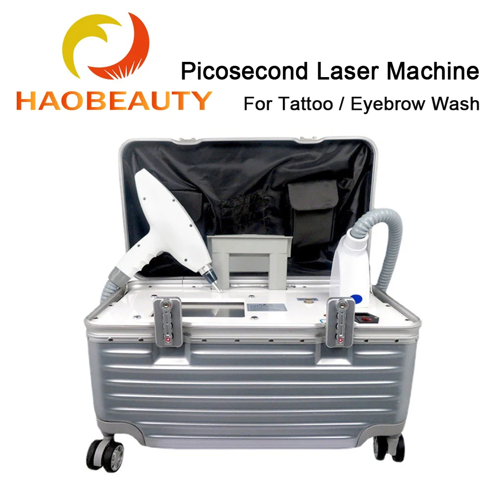 HaoBeauty YAGlaser Portable Picosecond Laser Freckle Remover Tattoo Light-sensing Non-invasive Eyebrow Washing Machine