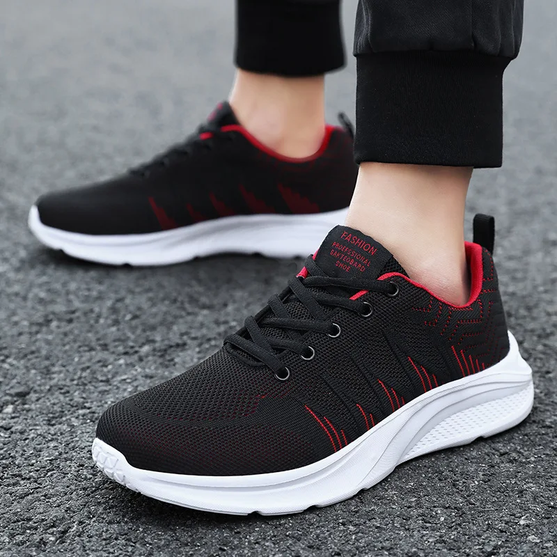 

Men's Casual Sports Shoes 2025 Breathable Mesh Running Shoes Versatile Sneakers Trendy Knitted Casual Shoes For Adults кроссовки