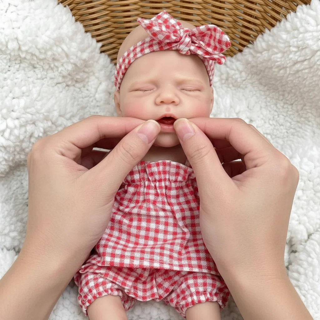 NPK 12inch Pascale Full Solid Silicone Squishy Doll Flexible Elastic Super Soft Cute Small Size Lifelike Reborn Bebe Toy