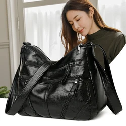 Youth Fashion Casual Version Ladies Large Capacity Shoulder Bag Solid Color Women Messenger Bags Sheepskin Diagonal Cross Bag