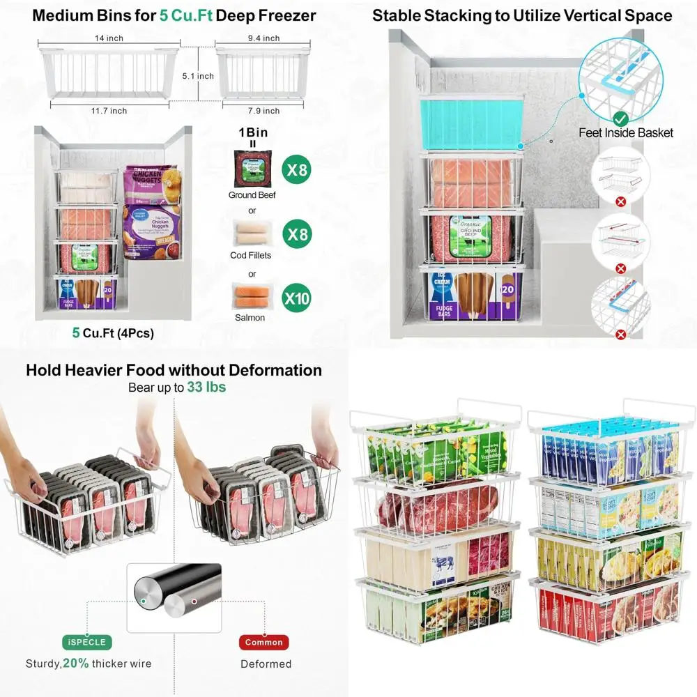 8-Piece Stackable F…