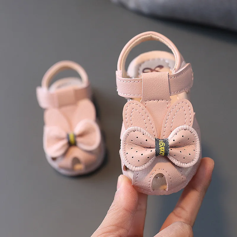 Baby Shoes 2024 Summer New Girl Shoes Children Sandal Soft Sole Anti Slip Baby Walking Shoe Versatile Princess Shoe Zapatos Niña