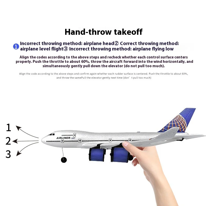 Remote control Boeing 747 Airbus fixed wing foam aircraft -3-channel glider model alternative version children's toy birthday gi