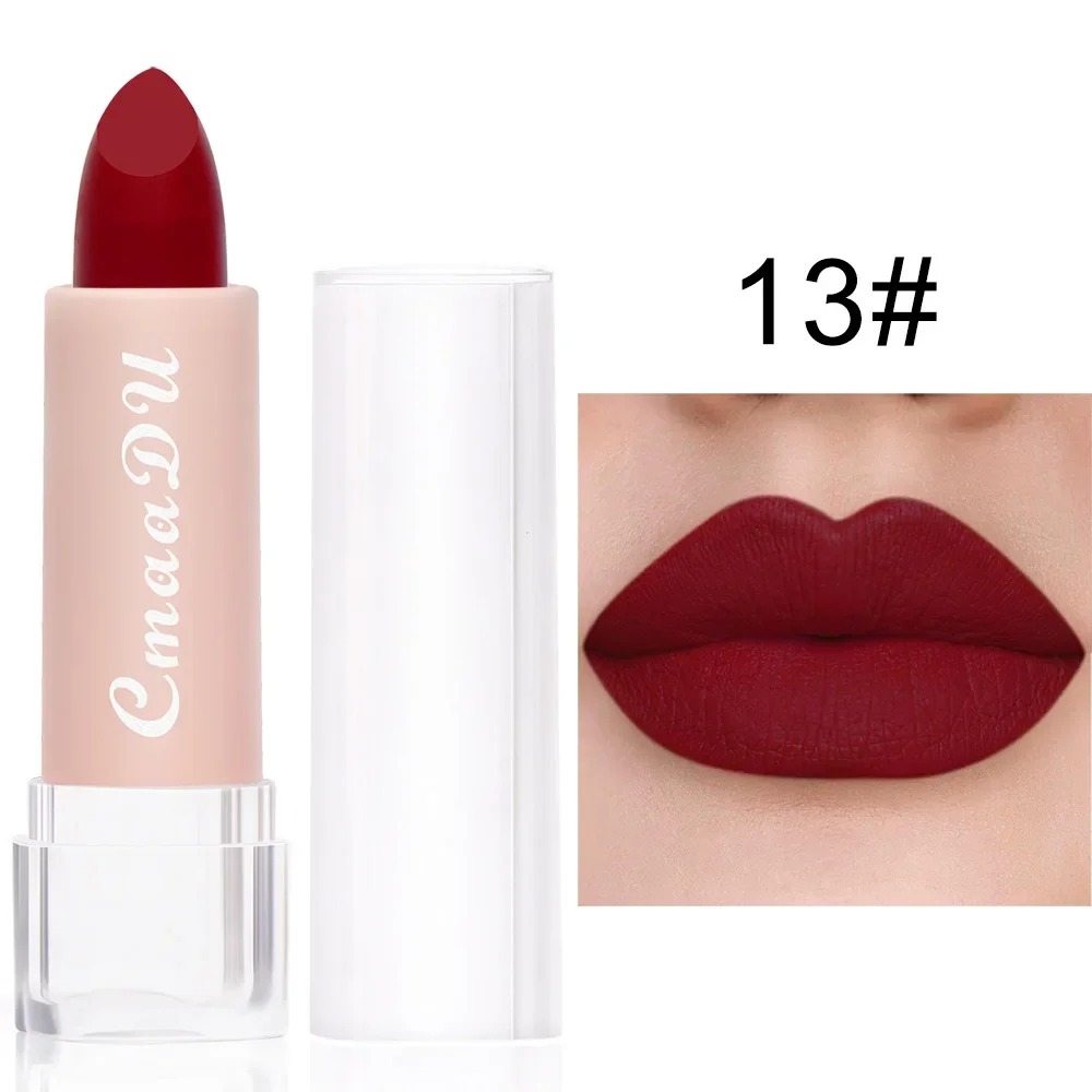 Rossetti opachi in velluto sexy a 15 colori Impermeabile a lunga durata Rossetto rosso sexy Tazza antiaderente Trucco Tinta labbra Cosmetico di bellezza