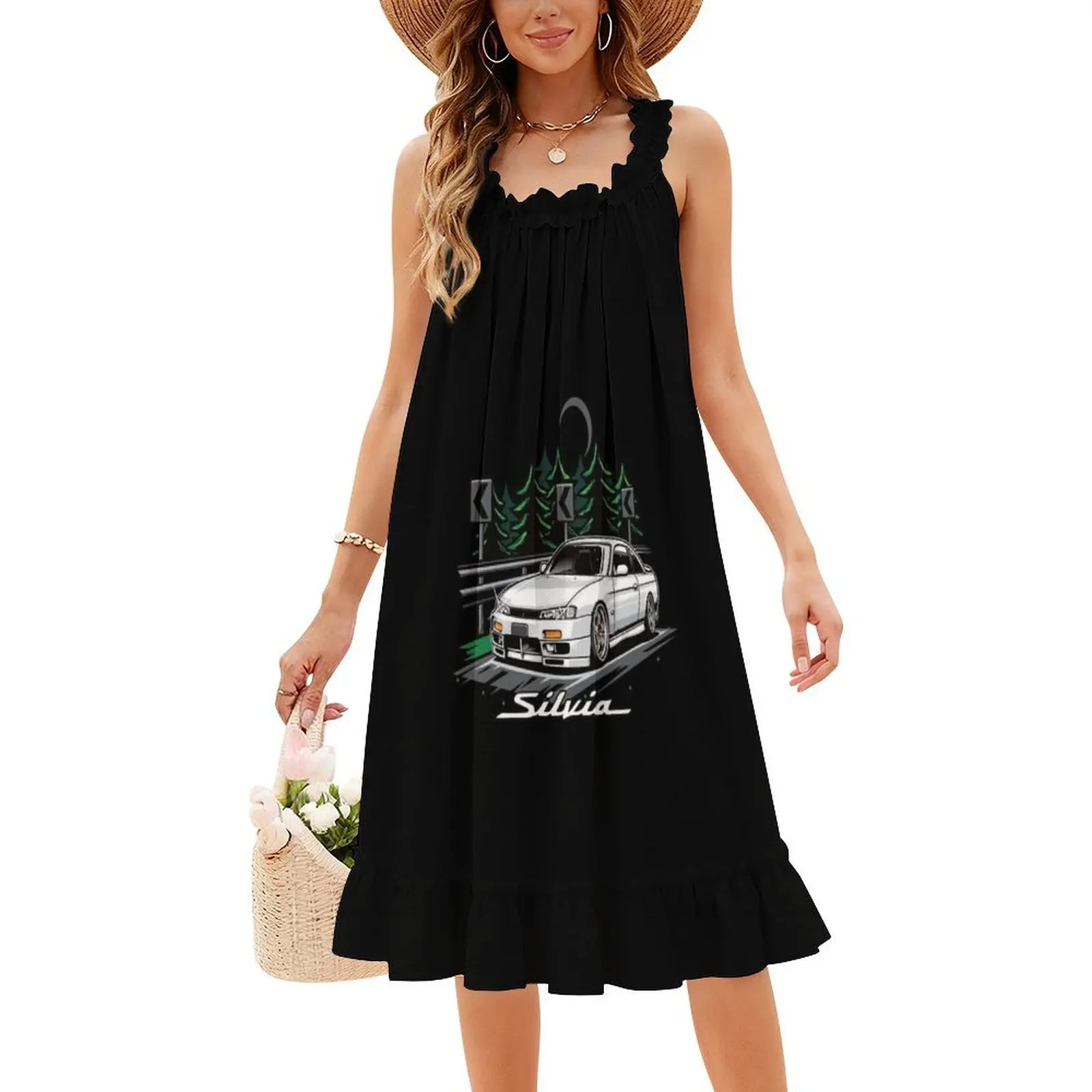 فستان سيلفيا S14 كوكي البوهيمي العتيق بأكمام منتفخة أو بدون أكمام للنساء فستان S14 سيلفيا S14 S15 سيلفيا S14 سيلفيا