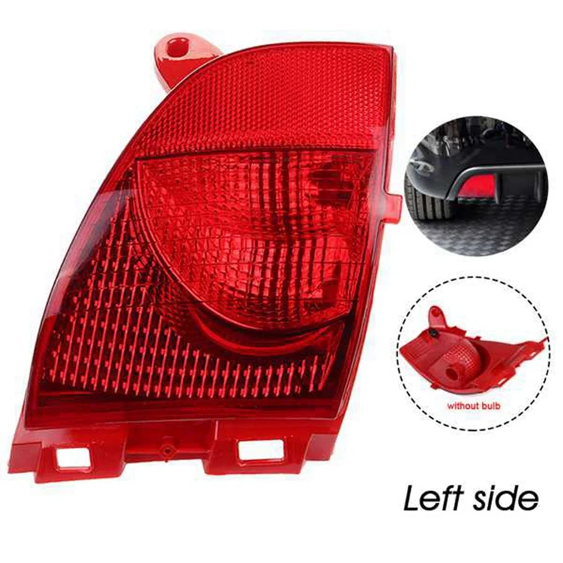 2 PCS Car Rear Bumper Fog Light Parking Warning Reflector Taillights Brake Lamp Red ABS+PC For Peugeot 308CC/C3/2008 2009-2014