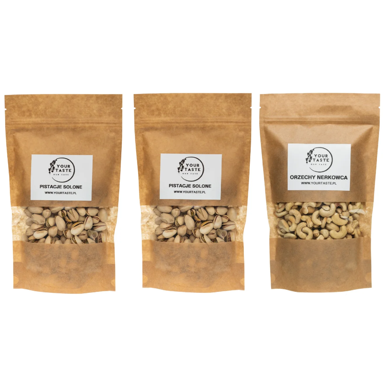 Your Taste Zestaw - 2x Pistacje solone 500g + Orzechy nerkowca 500g