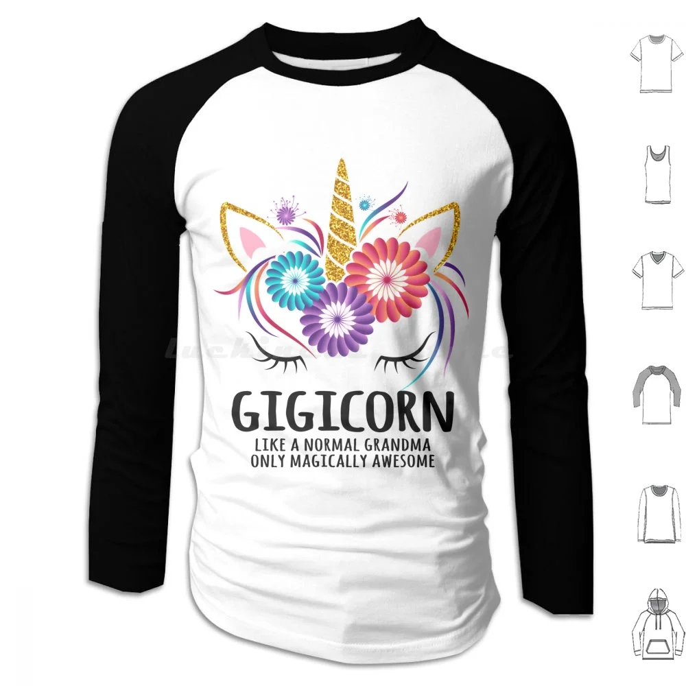 Gigicorn Gigi Unicorn Grandma Hoodies Long Sleeve Gigi Unicorn Gigicorn Granny Grannycorn Granny Unicorn Grandmother