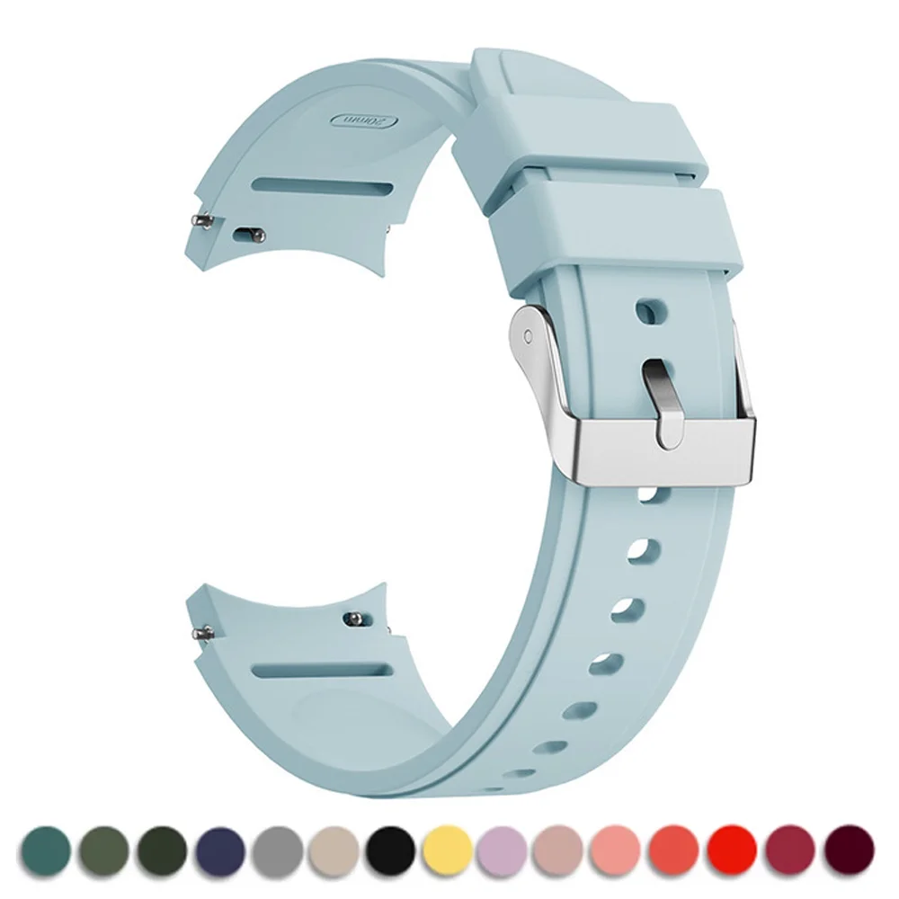 Strap For Samsung Galaxy Watch 4 classic 46mm 42mm 6 43 5 pro 45mm Silicone Ridge Bracelet correa Galaxy Watch 4 40mm 44mm band