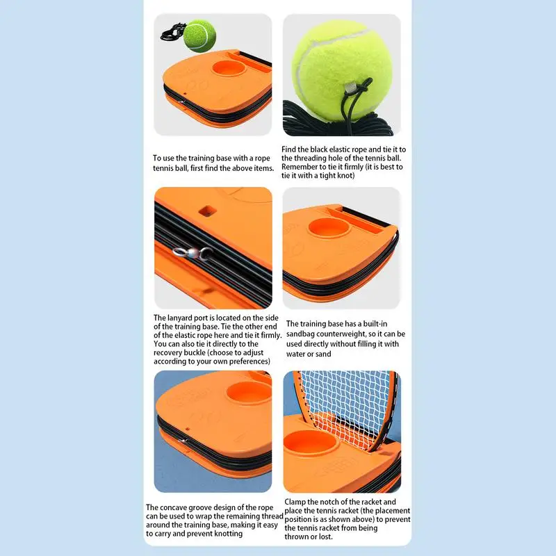 Tennisbaltrainer Draagbare tennistraining Rebounder Multifunctionele tennistrainer Reboundbal met draagbare stringbal