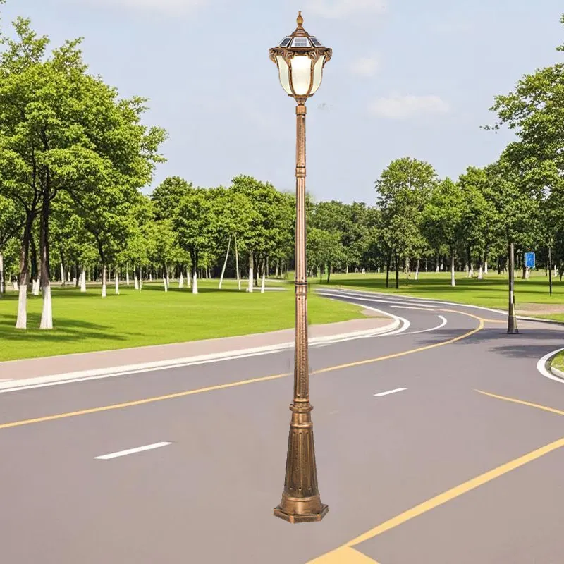 

European Die-Casting Aluminum Solar Courtyard Community Villa Garden Road Lighting Landscape Street Lamp ≈260CM