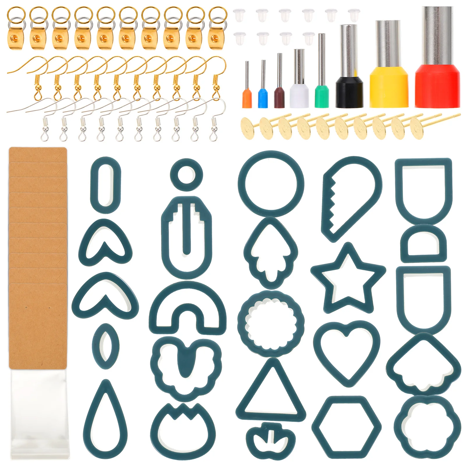 

1Set Polymer Clay Cutter Kit DIY Earrings Making Jewelry Tools Plastic Clay Cutter for Polymer Crafts Pottery Craft Tool