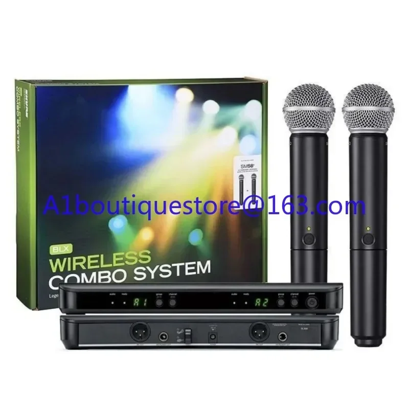 BLX288 Dual Channel Wireless Microphone Dual Handheld Wireless PG58/BETA58A/SM 58 Microphone Digital Vocal System