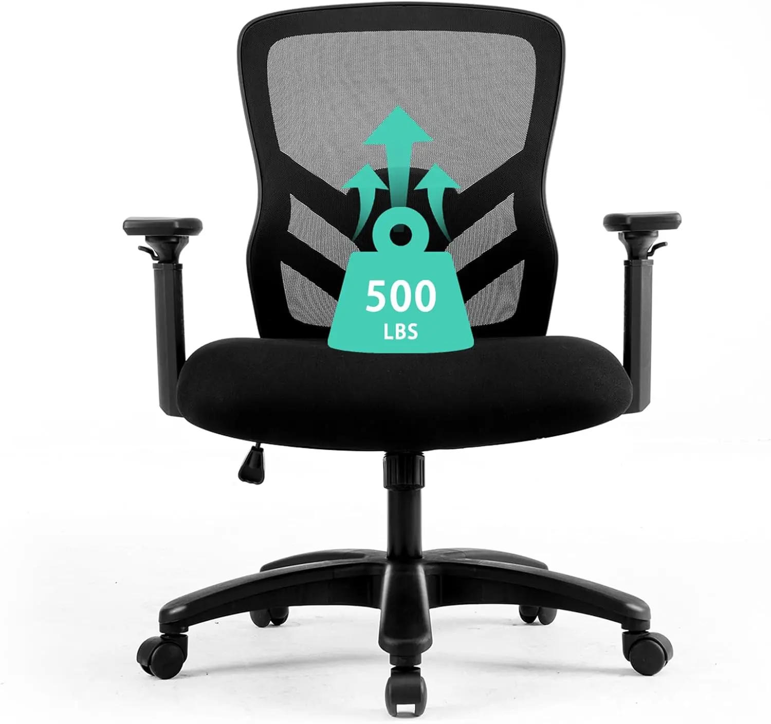 

Big and Tall Office Chair 500LBS - Computer Desk Chair with Adjustable Lumbar Support, Heavy Duty Ergonomic Mesh with 360