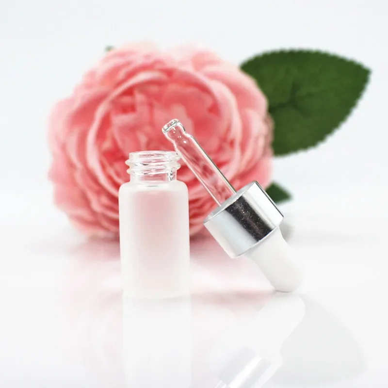 50pcs Empty Glass Perfume Bottle Essential Oil Vials Frosted Glass Bottles With Pipette Dropper 1ml 2ml 3ml 5ml