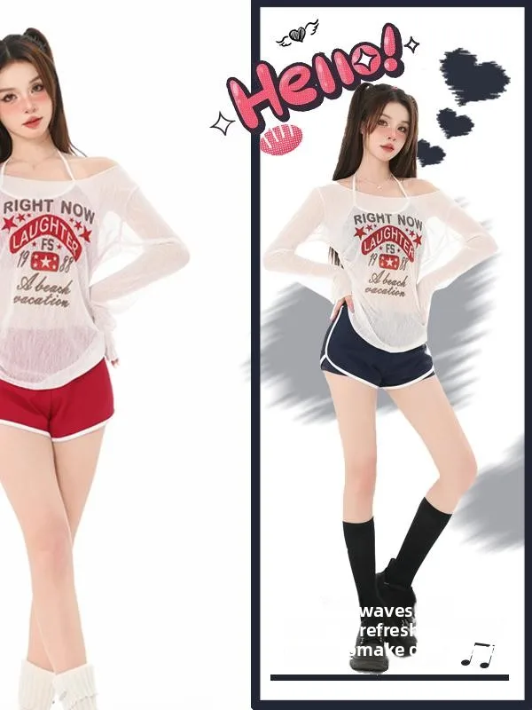 

Консервативный женский купальник-тройка 2025 года, новинка, для студенток, с длинными рукавами, солнцезащитный, для горячих источников и отпуска