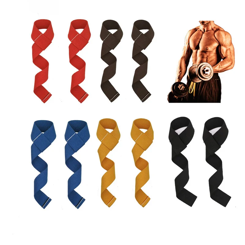 2pcs Gym Weight Lifting Wrist Straps Fitness Bodybuilding Training Lifting Straps For Women Men Fitness Crossfit Barbells Power