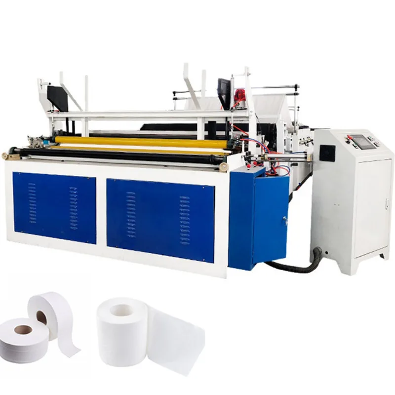 Automatic toilet paper roll cutting and trimming machine