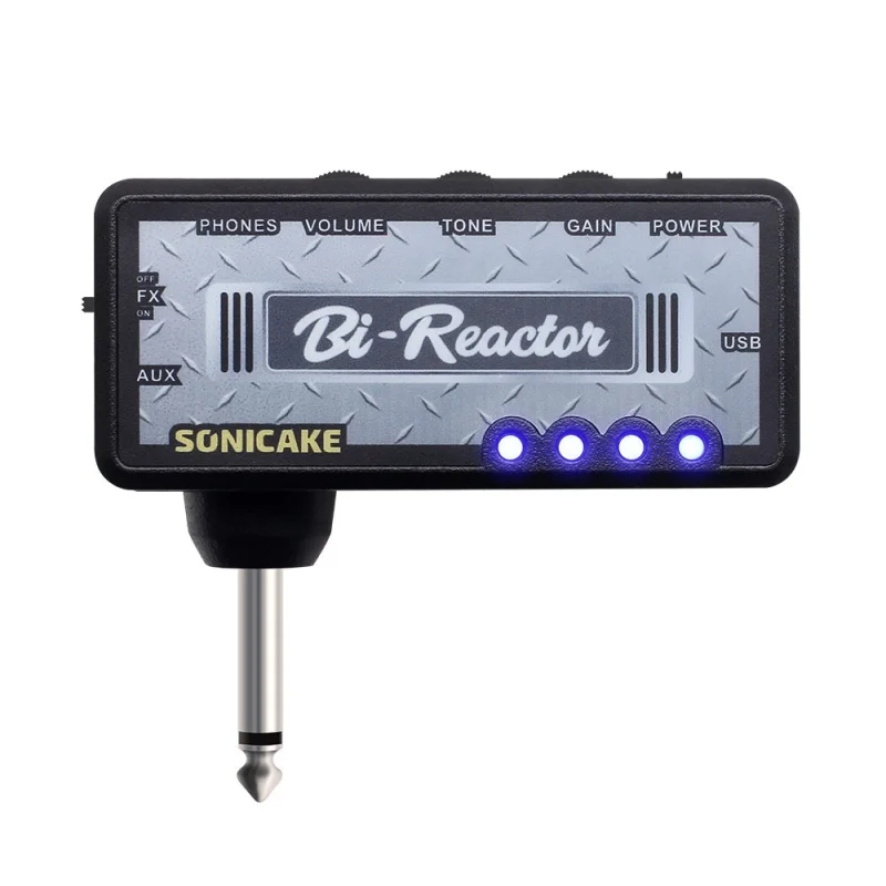 SONICAKE Bi-Reactor Plug-In USB Chargable Portable Pocket Guitar Headphone Amp High Gain Tone  Delay Effects QAP-05