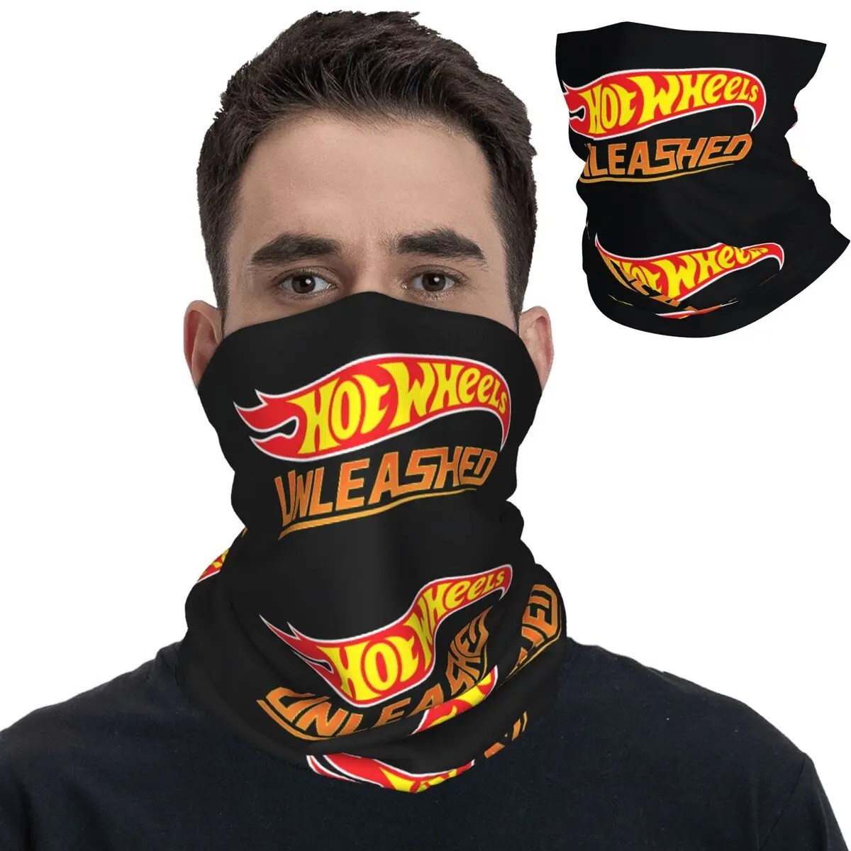 Hot-Wheel Bandana Neck Cover Vintage Collector Car Banner Wrap Scarf Multifunctional Balaclava Running Men Women Adult Washable