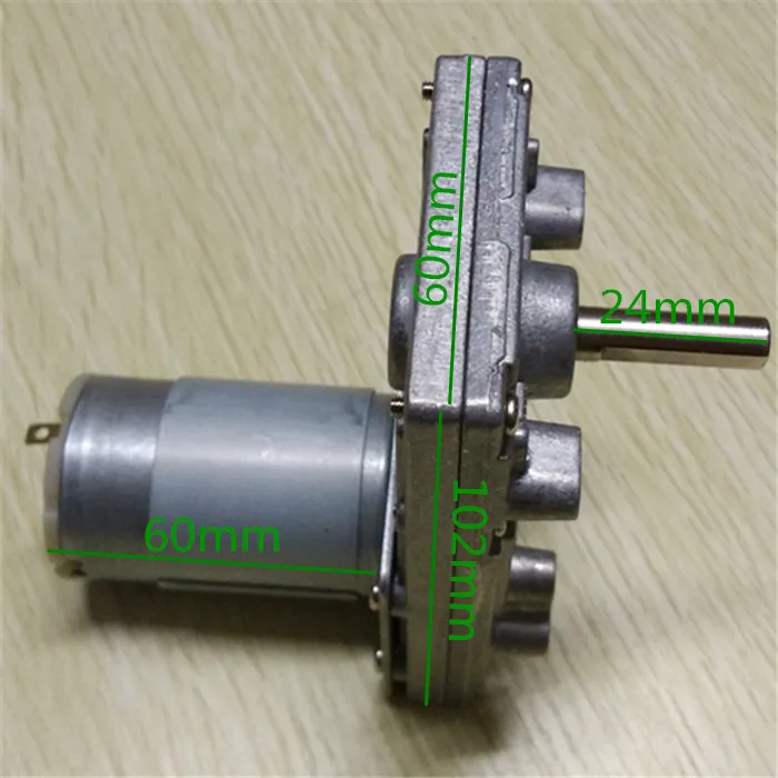 Motoriduttore a vite senza fine Riduttore 12V 20-157RPM DC Motore elettrico a coppia elevata Ingranaggio in metallo Retromarcia autobloccante per apparecchiature di automazione