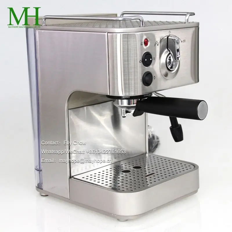 6 in1 Powerful 15Bar Pump Brew Single Double Shot Cappuccino Latte Barista Coffee Maker Espresso Machine