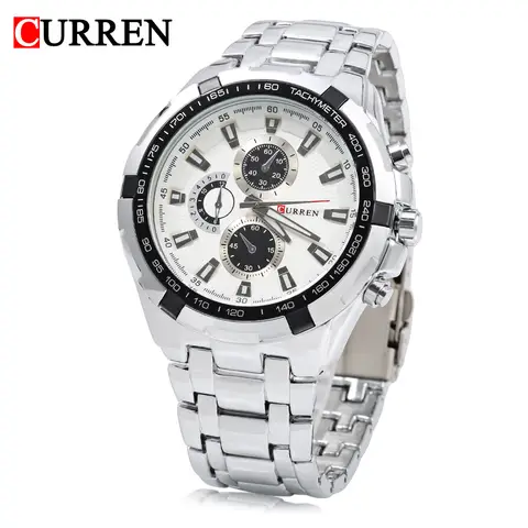 CURREN 8023 Quartz Watch Men Waterproof Sport Military Watches Mens Business Stainless Steel Wristwatch Male Clock Reloj Hombre