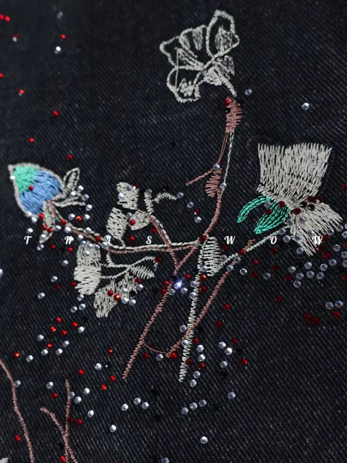 2025 Herren Herbst Neue Lose Vielseitige Licht Luxus Chic Gerade Denim Hosen Heiße Strass Stickerei Personalisierte Design Jeans