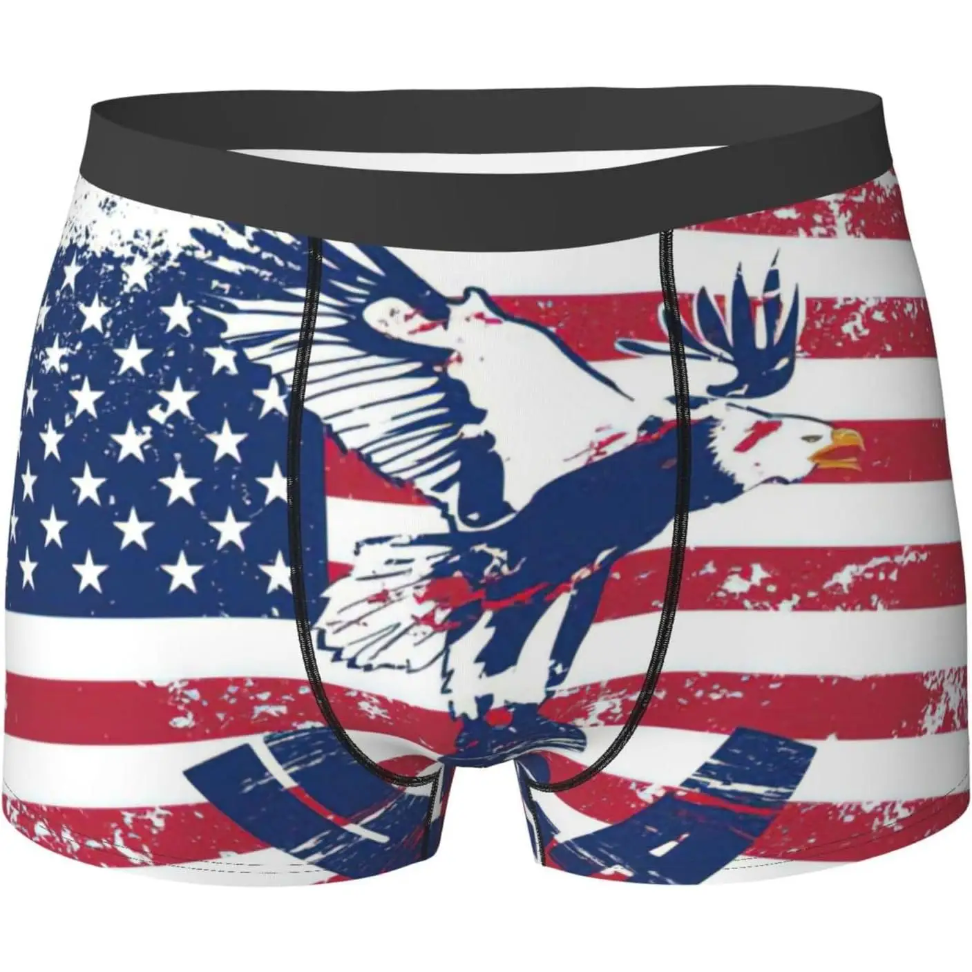 

American National Flag with Eagle print Men's Boxer Briefs Comfy Breathable gifts for men Valentine's Day gifts