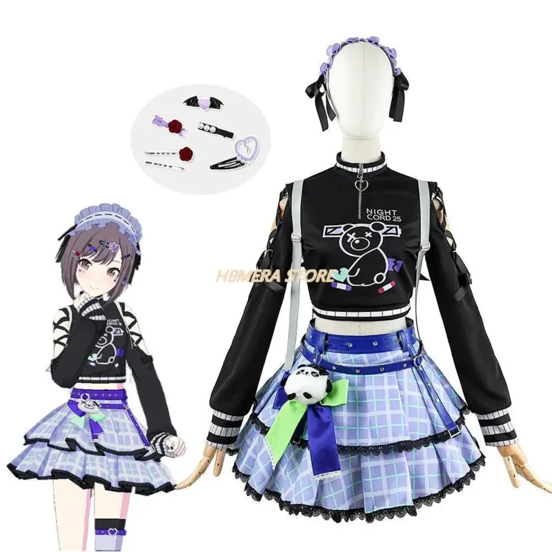 أزياء جديدة لعام 2025 ما قبل البيع Shinonome Ena التأثيرية ملابس أنيمي مع حقيبة الظهر شعر مستعار تنورة فتاة مشروع Sekai الملونة المرحلة F ❤ ❤