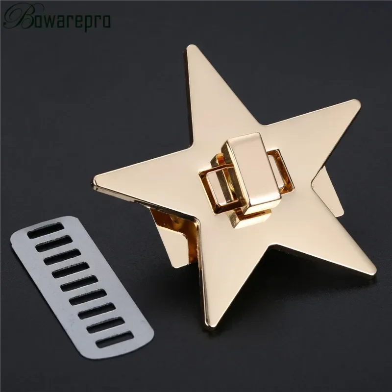 bowarepro Star Metal DIY Clasp Turn Twist Lock For Shoulder Bag Handbag Purse Accessories High Quality 1PC