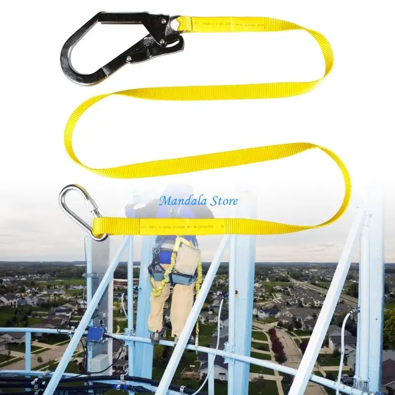 U2JC Upgrades Fall Defense Equipment 180cm Polyester Belt Carabiners for Climbing