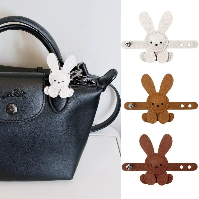 

PU Leather Cute Rabbit Bag Buckle Pendant Mini Bag Charm Adjustable Handmade Bunny Bag Accessory Gift Ornament Bag Decoration