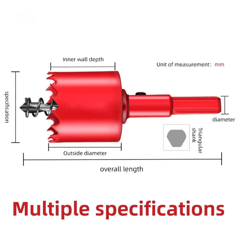 HSS Bi-Metal Hole Saw Set 16-200mm Woodworking Hole Cutter for Drywall Recessed Lights Wood PVC DIY Furniture Metal Drilling