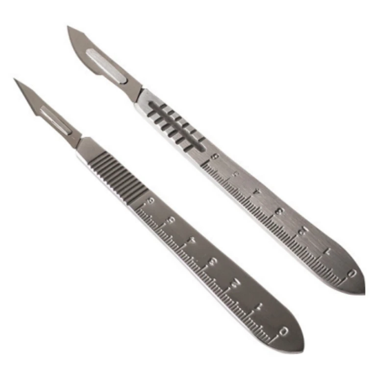 Stainless Steel Graduated Scalpel Handle 3# 4# Replacement Blade Handle Scale Knife Holder DIY Cutting Repair Tools