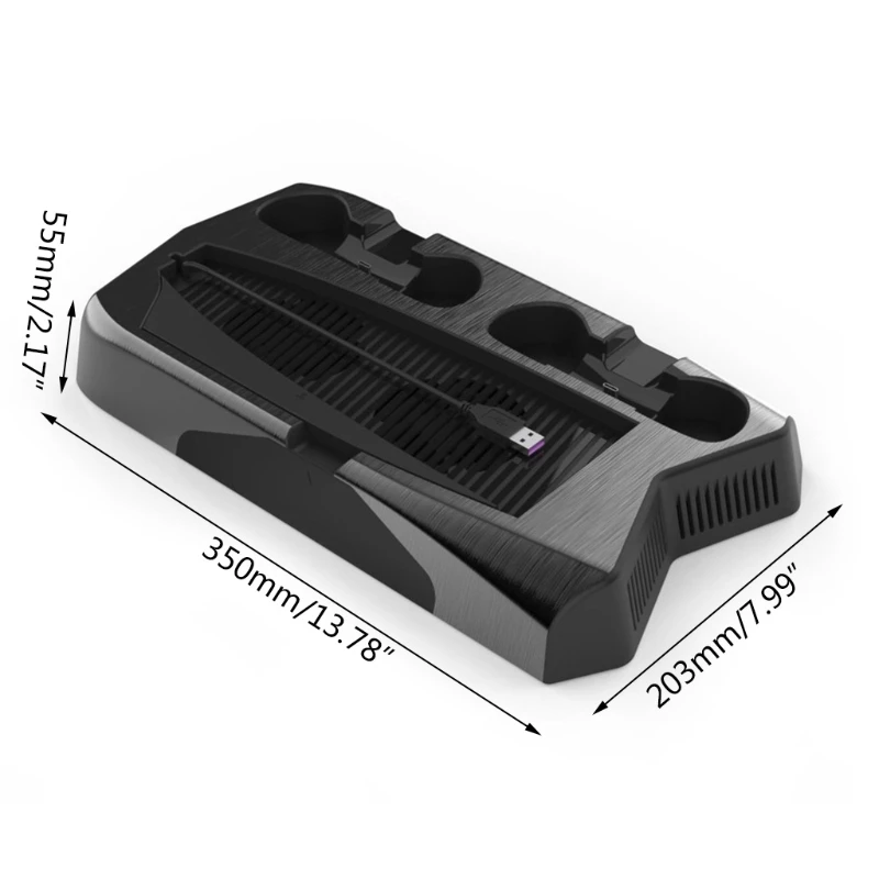 

Charging Station Dock with Dual Controller Ports & Retractable Game Discs(16x) Storage Rack for DE/UHD