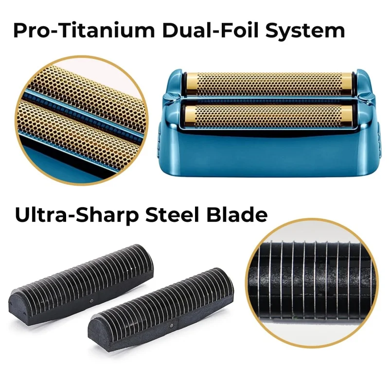 Electric Shaver Replacement Foil & Cutter For Babylisspro FXONE Goldfx Double Foil Shaver Precision Clipper Blades