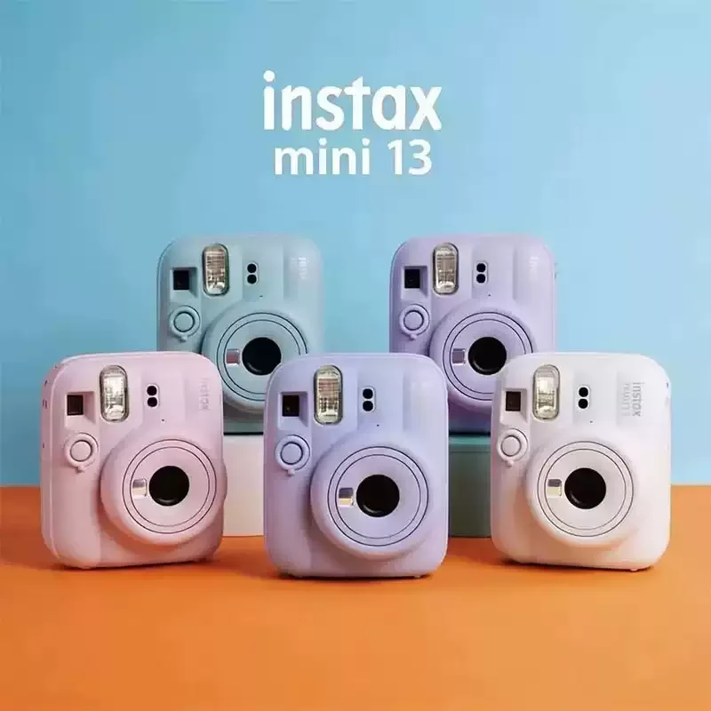 Original Fujifilm Instax Film Camera Mini 13 Retro Instant Camera Portable with Automatic Exposure & Selfie Mirror Perfect Gift