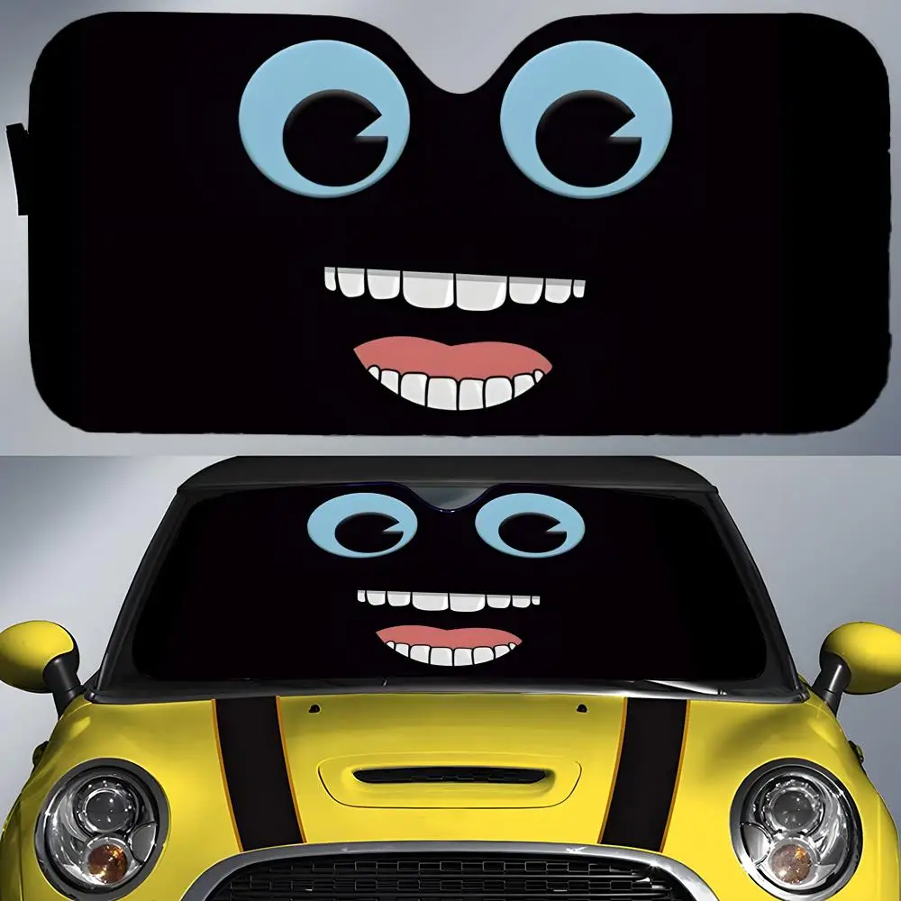 

funny cartoon emoji Sun Visor Car Front Windshield Sun Shade UV Block Heat Insulation Sun Visor Window Cover