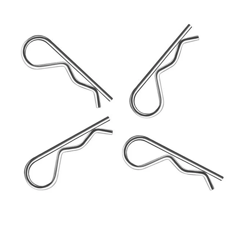 20/30/100PCS/Box R-type Wave Card Hairpin Latch Bolt Cotter Pin Carbon Steel Tool