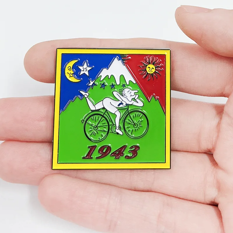 AliExpress NONE Bicycle Day Retro Art Poster Brooch Badge Jewelry Gift Clothing Accessories Friends Collect Gifts
