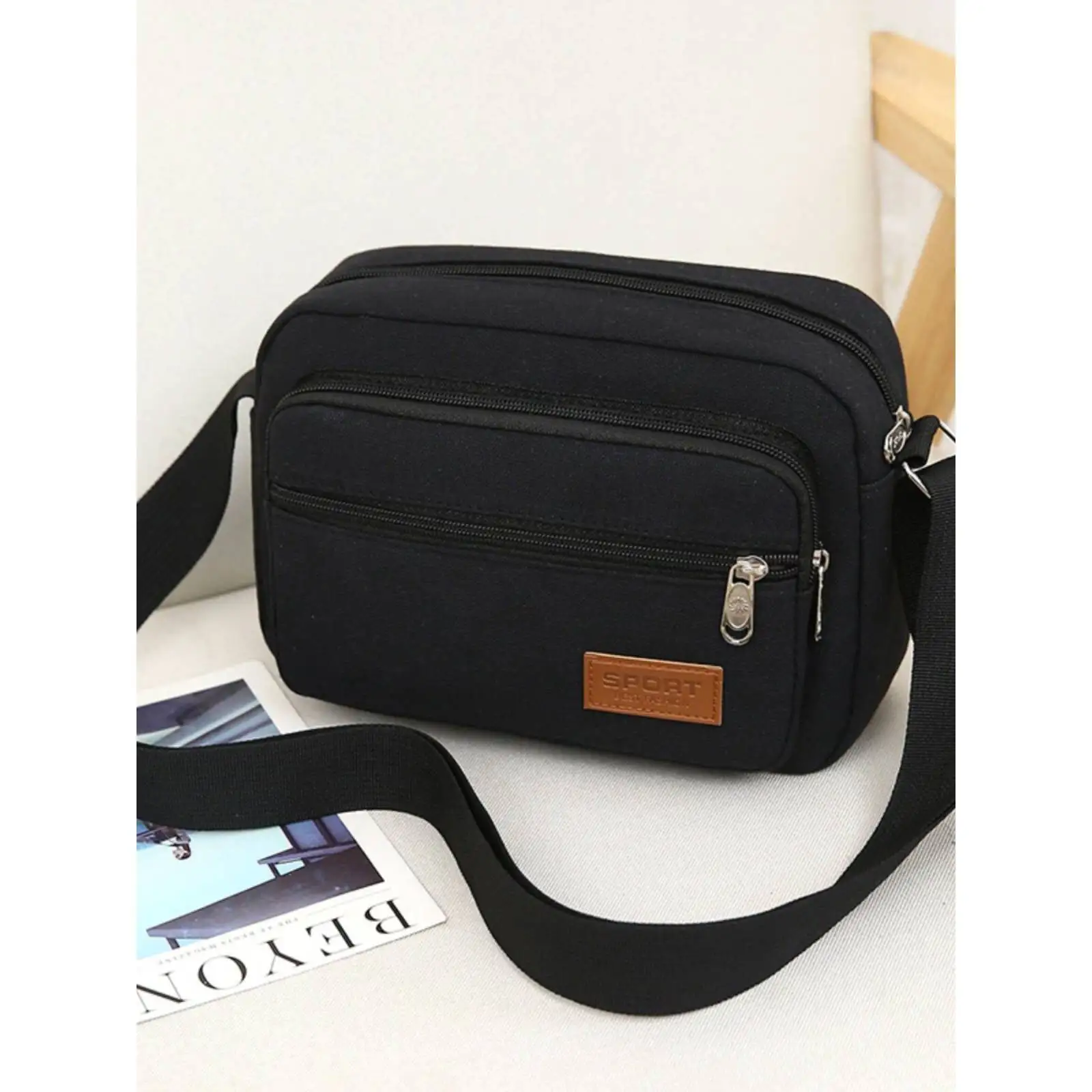 Thickened Canvas Five-Layer Single Shoulder Bag Men's Crossbody Business Money Bag Women's Universal Small Backpack 2023 New ...