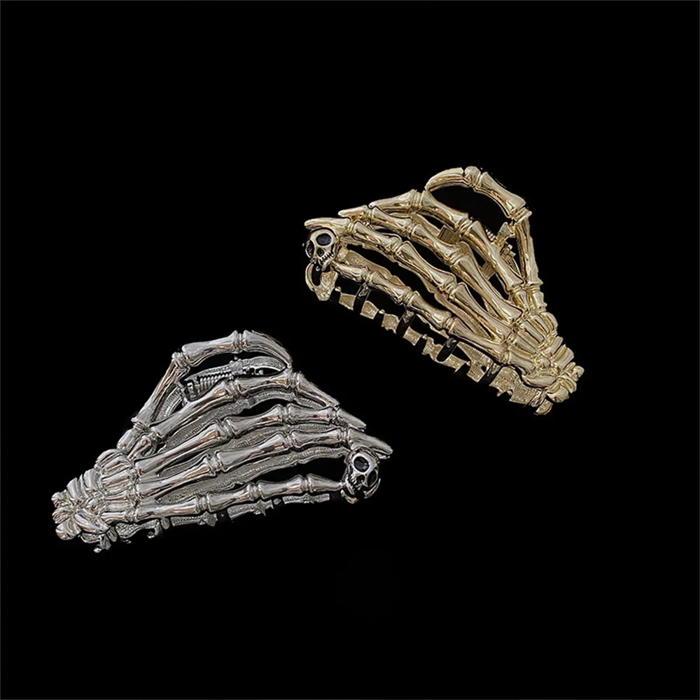 Creative Skull Skeleton Hand Bone Hair Claw Ghost Skeleton Halloween Party Punk Hairpin For Women Girls Y2k Hair Accessories