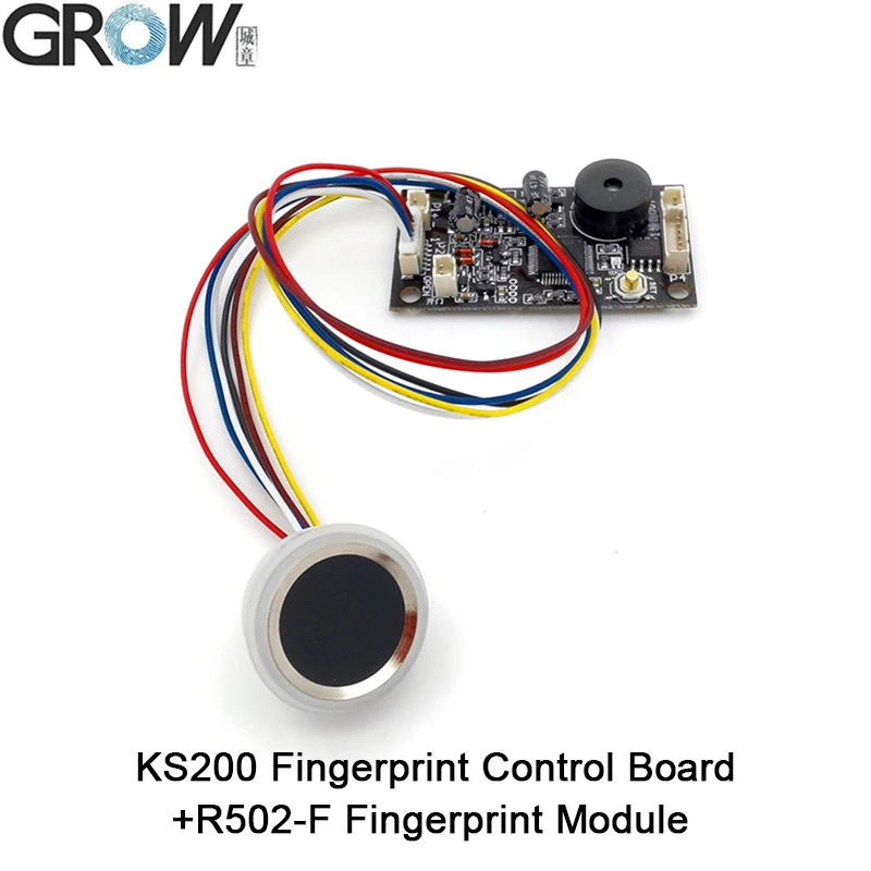 GROW KS200 Fingerprint Control Board 4*AA Battery DC3.7V-6.5V With R502-F Waterproof Small Fingerprint Module KS200+R502-F
