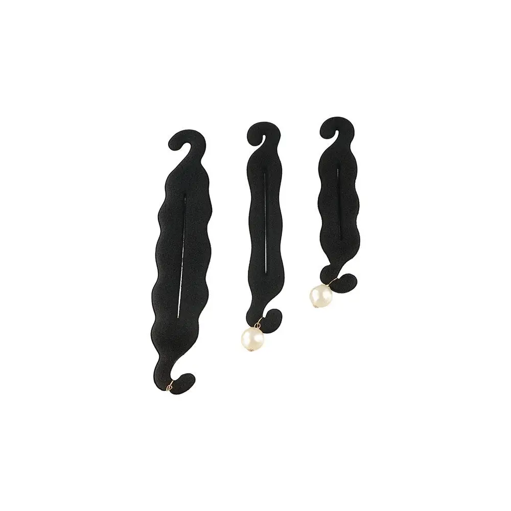 Pearl Hairstyle Twist Maker Foam Sponge Clip Easy Big Ring Hair Bun Maker Hair Disk Donut Bun Hairpins Bun Curler Braider Women