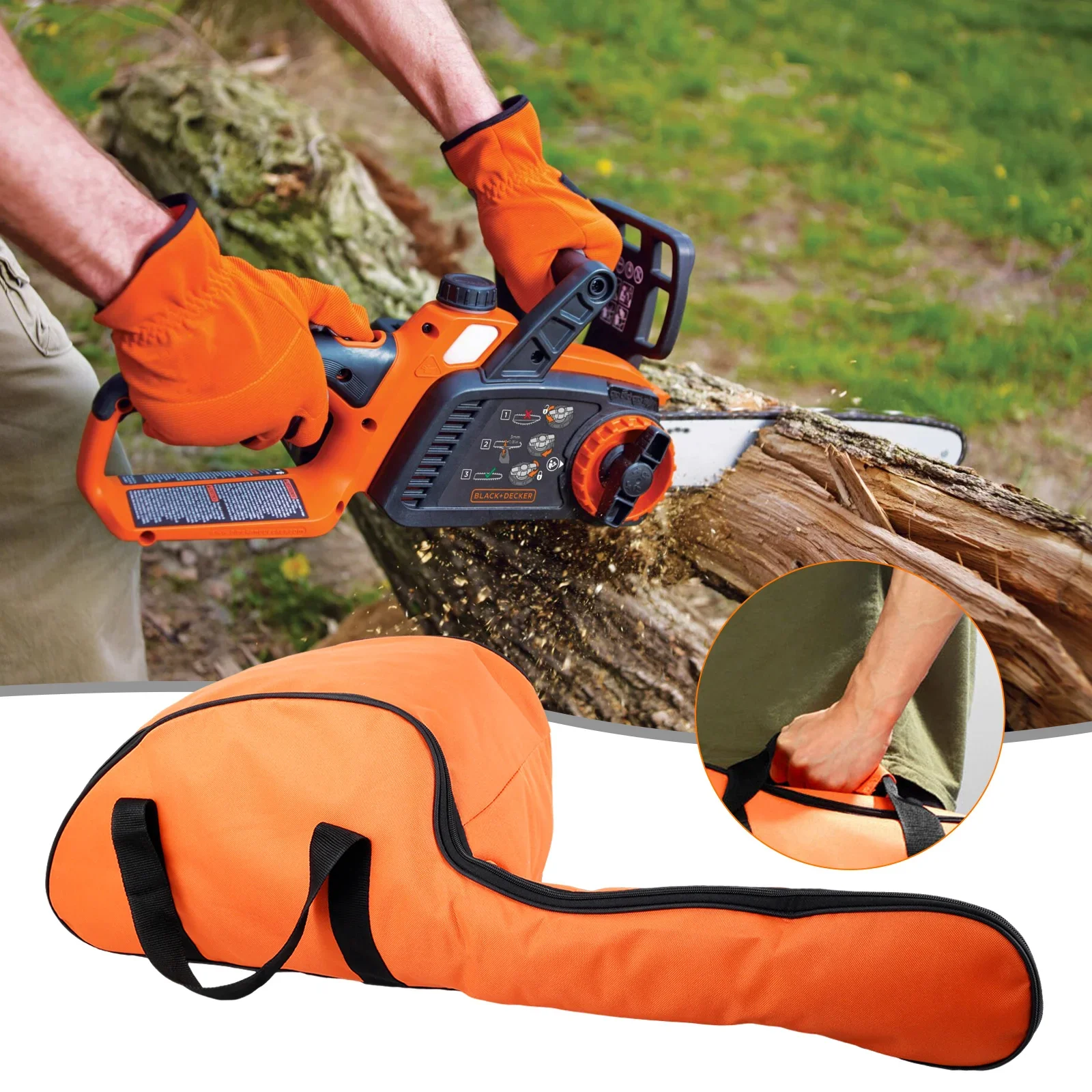 Custodia per motosega custodia protettiva portatile supporto impermeabile adatta per Stihl Husqvarna 12 ''/14''/16 ''borsa per motosega