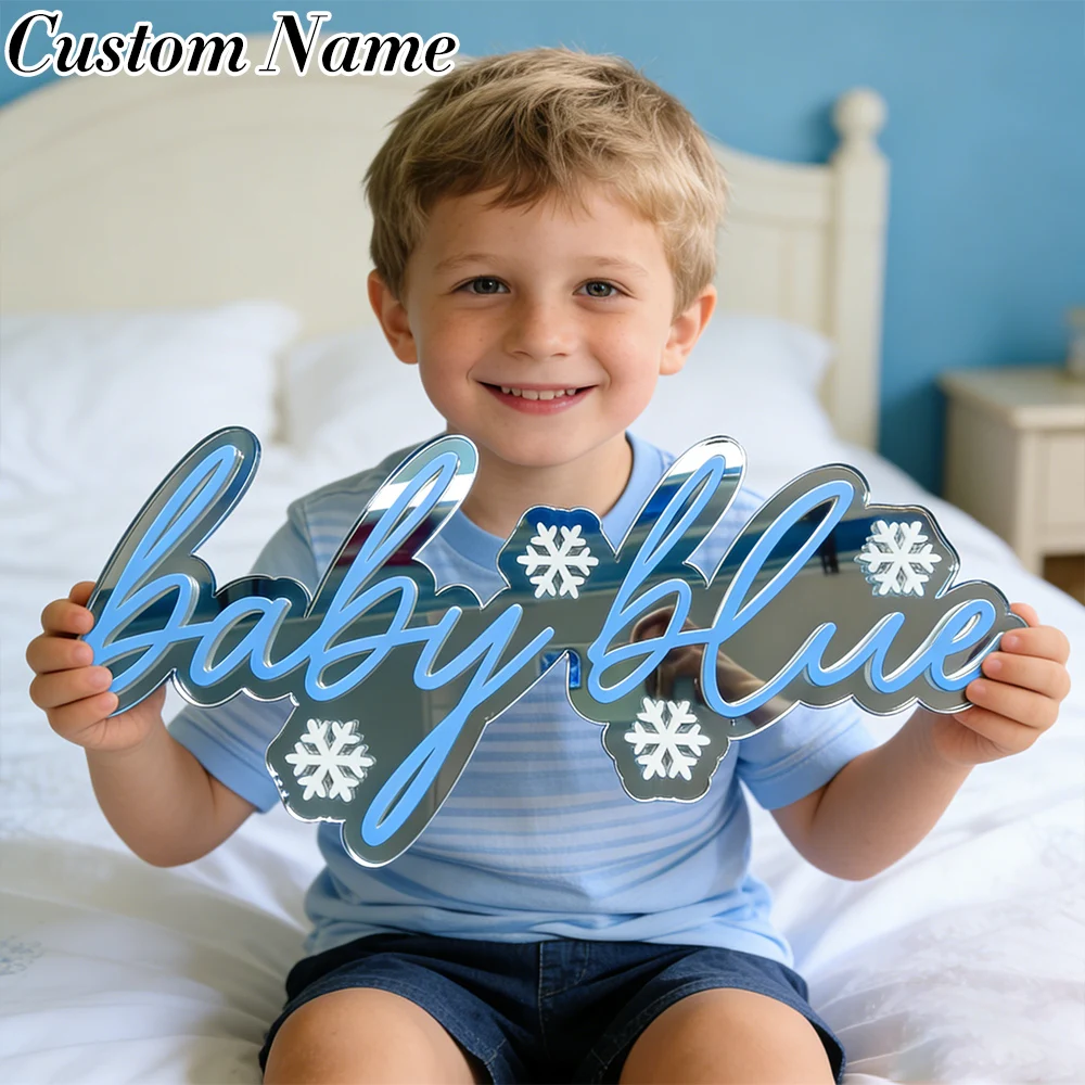 Personalised Acrylic Baby Name Sign 3D Wall Stickers Sign Custom Nursery Decor Baby Shower Wedding Party Plaque Gift Dropship