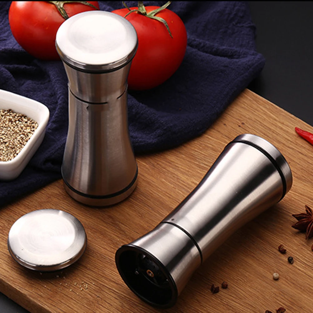 

2Pcs Stainless Steel Pepper Mill Salt and Pepper Grinder High-Grade Grinding Core for Home Kitchen Salt