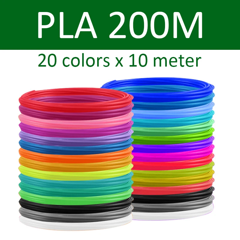 

PLA/ABS Filament For 3D Pen Filament 10/20 Rolls 10M Diameter 1.75mm 200M Plastic Filament for 3D Pen 3D Printer pen