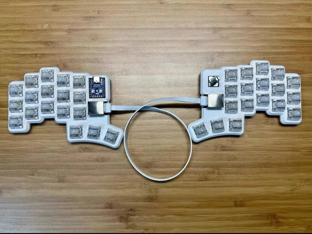 Imagem -04 - Corne Cheapino Split Kit de Teclado Mecânico Suporta Frasco Qmk com Fio Modo Único Hot Swap Ergonômico Jogos 36 Chaves